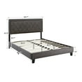 thumbnail image 5 of Weston Home Brielle Black Finish Frame with Velvet Upholstered Platform Bed, Queen, Gray, 5 of 9