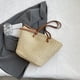 thumbnail image 5 of Bolso de mano para mujer Bolso de viaje femenino simple de paja de moda (beige), 5 of 9