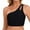Black, variant on CAIVO Women's Bikini Tops One Shoulder Tankini Sports Bra Keyhole Swim Bras Full Coverage Bathing Suit Tops Bohemian Beachwear Swim Wear
