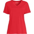 thumbnail image 3 of Lands' End Women's Relaxed American-Grown Supima Cotton V-Neck T-Shirt, 3 of 3
