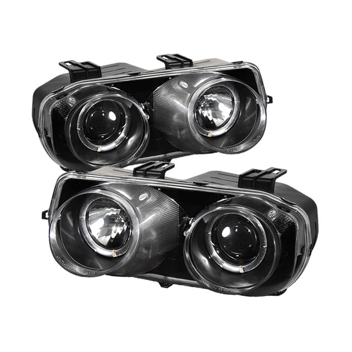 94-97 For Acura Integra Clear Lens Projector Halo Headlights Black Housing 