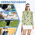 thumbnail image 6 of Uorisanigo Cute Lucky Leaf Women's Long Sleeve Golf Shirt Soft Casual Women's Dry-Fit Golf Polo Shirts Comfortable Outing Wear for Workout Sports Size XS, 6 of 7