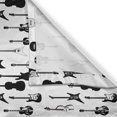 thumbnail image 3 of Ambesonne Music Kitchen Curtains, Monochrome Strings Design, 55"x39", Black White Grey, 3 of 3