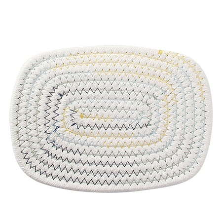 

Handmade Cotton Thread Woven Coaster Thickened Non-Slip Tea Cup Coffee Mat Anti-Scalding Insulation Mat Table Mat 3Pcs