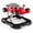 Red, variant on INFANS Foldable Baby Walker, Toddler Activity Center Leaning-Seated Walk-Behind with Steering Wheel, Adjustable Height, Lights, Music, Washable Seat Cushion (Red)