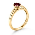 thumbnail image 3 of Gem Stone King 0.50 Ct Oval Red Rhodolite Garnet 10K Yellow Gold Solitaire Engagement Ring, 3 of 4