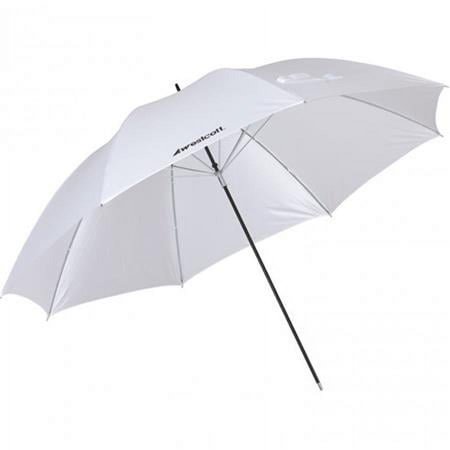 UPC: 0817967020053 | 2005 45  Optical White Satin Umbrella – Fiberglass Frame