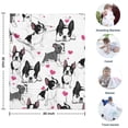 thumbnail image 4 of Pug and Love Heart Blanket,Comfortable Soft Flannel Throw Blanket,All Season,Warm Lightweight Blankets for Sofa Bed Couch Living Room Chair,30"x40", 4 of 4