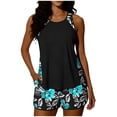 thumbnail image 5 of qucoqpe Tankini Swimsuits for Women Fashion Floral Two Piece Modest Bathing Suits Vacation Beach Swimwear with Boyshorts, 5 of 8