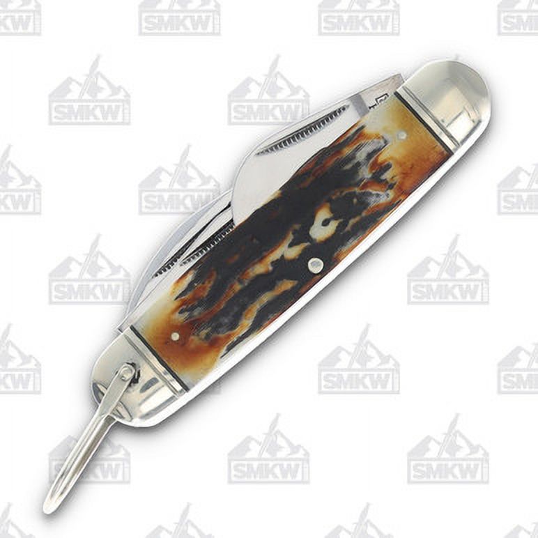 Rough Ryder Knives Rough Ryder Classic Cinnamon Bone Stag Kamp King Folding Knife