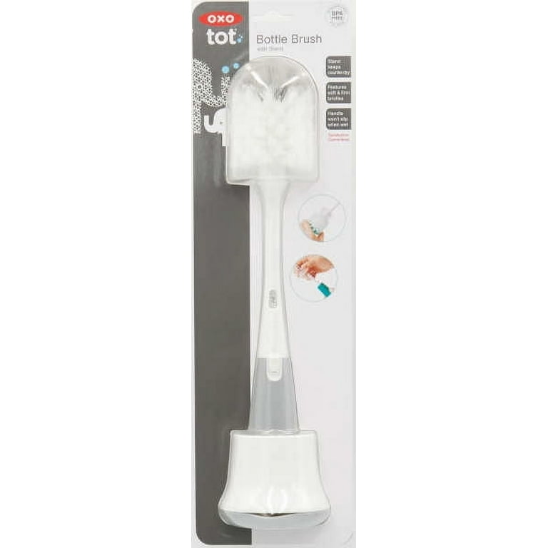 OXO Tot Baby Bottle Cleaner Brush with Stand and Detail Cleaner