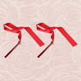 thumbnail image 4 of 2Pcs Handheld Children Gymnastics Ribbon Dance Props Bell Stick for Cheering Squad Kids (Red), 4 of 6