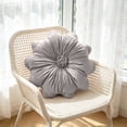 thumbnail image 6 of Flower Throw Pillow, Lint Blossoms Shape Cushion, Decorative Soft Accents Pillow for Sofa, Couch, Bed, Living Room, Cute Floral Designs, Stylish Home Décor, Spring Decor, Colorful Throw Pillows, 6 of 6
