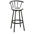 thumbnail image 1 of The Furniture King Bar Stool Black Metal with a Sports Themed Themed Decal (Nascar - White), 1 of 2