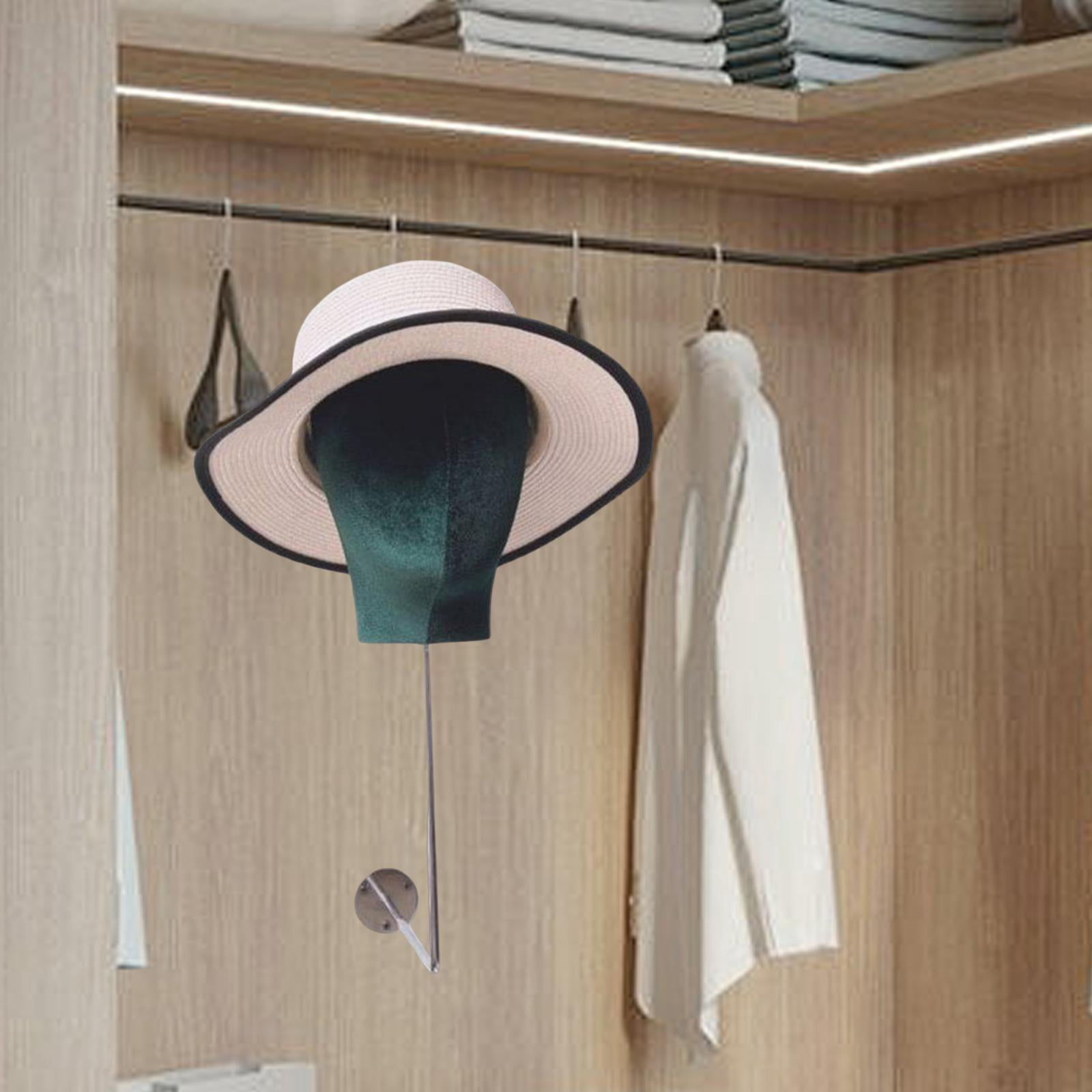 Serenable Mannequin Head Model, Hat Display, Mannequin Head, Modern Fashionable Portable Storage Rack for Making Styling Shopping Malls Green