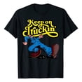 thumbnail image 2 of Womens Keep on Trucking Tees Funny Cartoon Graphic Print Short Sleeve T-Shirts Retro Loose Fashion Tops, 2 of 4