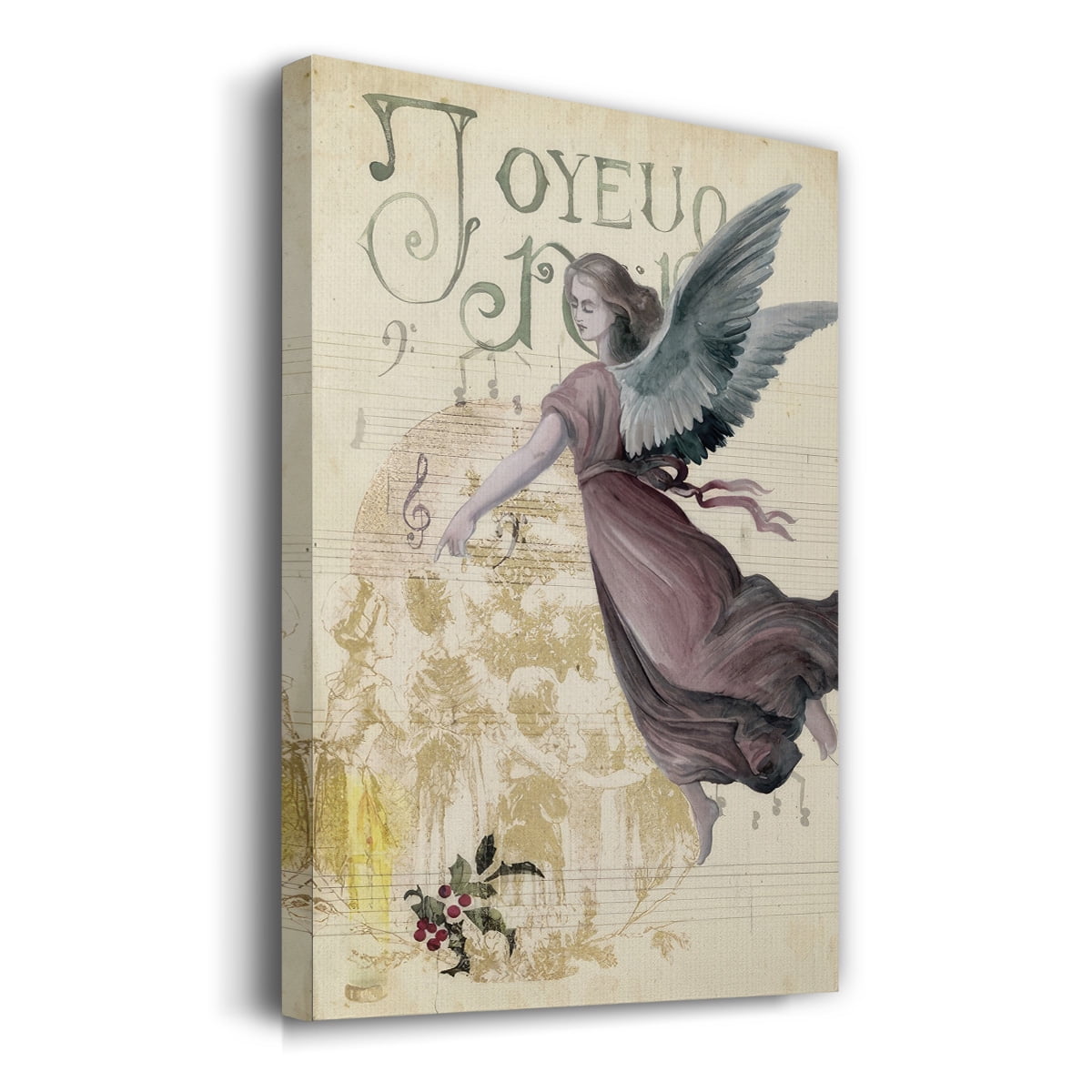 Christmas Greetings Collection B- Gallery Wrapped Canvas