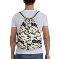 thumbnail image 2 of Kdxio Game Controller Print Drawstring Backpack Bag,Waterproof Draw String Back Sack, Gym Drawstring Bags Swim Bag For Unisex, 2 of 9