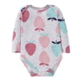 thumbnail image 3 of WIBACKER Baby Girls' 100% Cotton Long Sleeve Print Bodysuit 6 9 12 18 24 Months, Pack of 2, Unicorn+Sunflower, 3 of 8