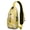 Floral and Bee, variant on Celestial Spacecraft Sling Backpack, Galaxy Rocket Star Moon Crossbody Daypack for Travel, Sci-Fi Aesthetic Bag