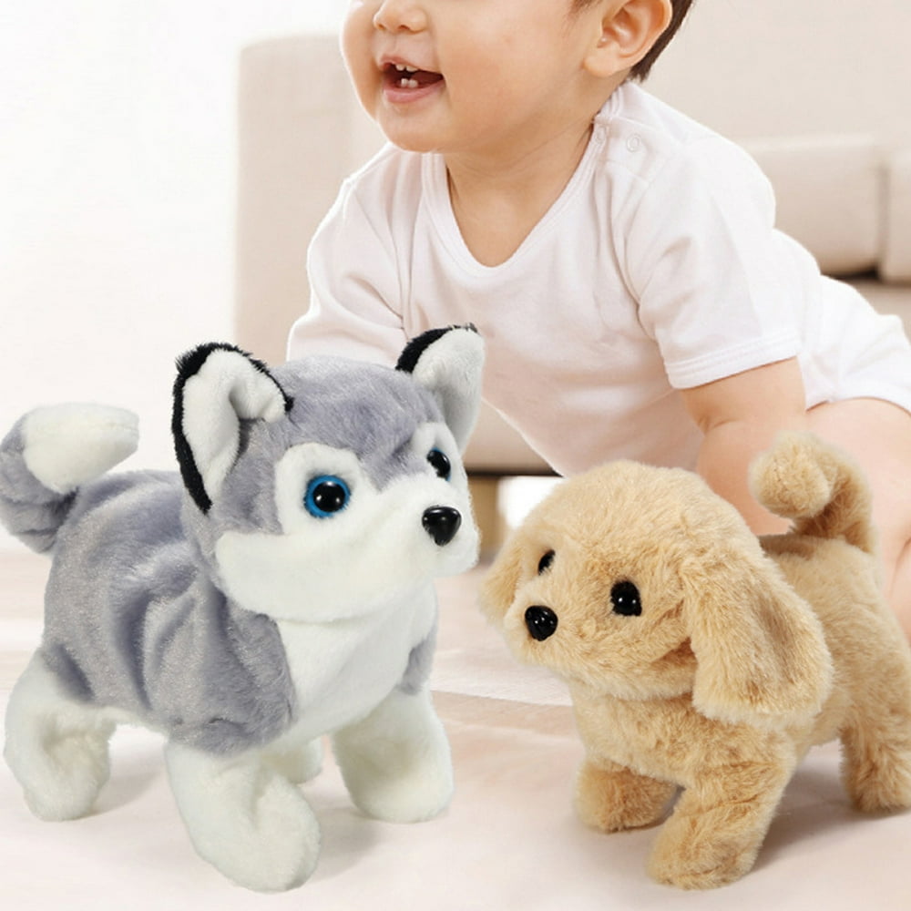 Yesbay Kids Plush Walking Barking Retriever Puppy Electronic Interactive Pet Dog Toy - Walmart