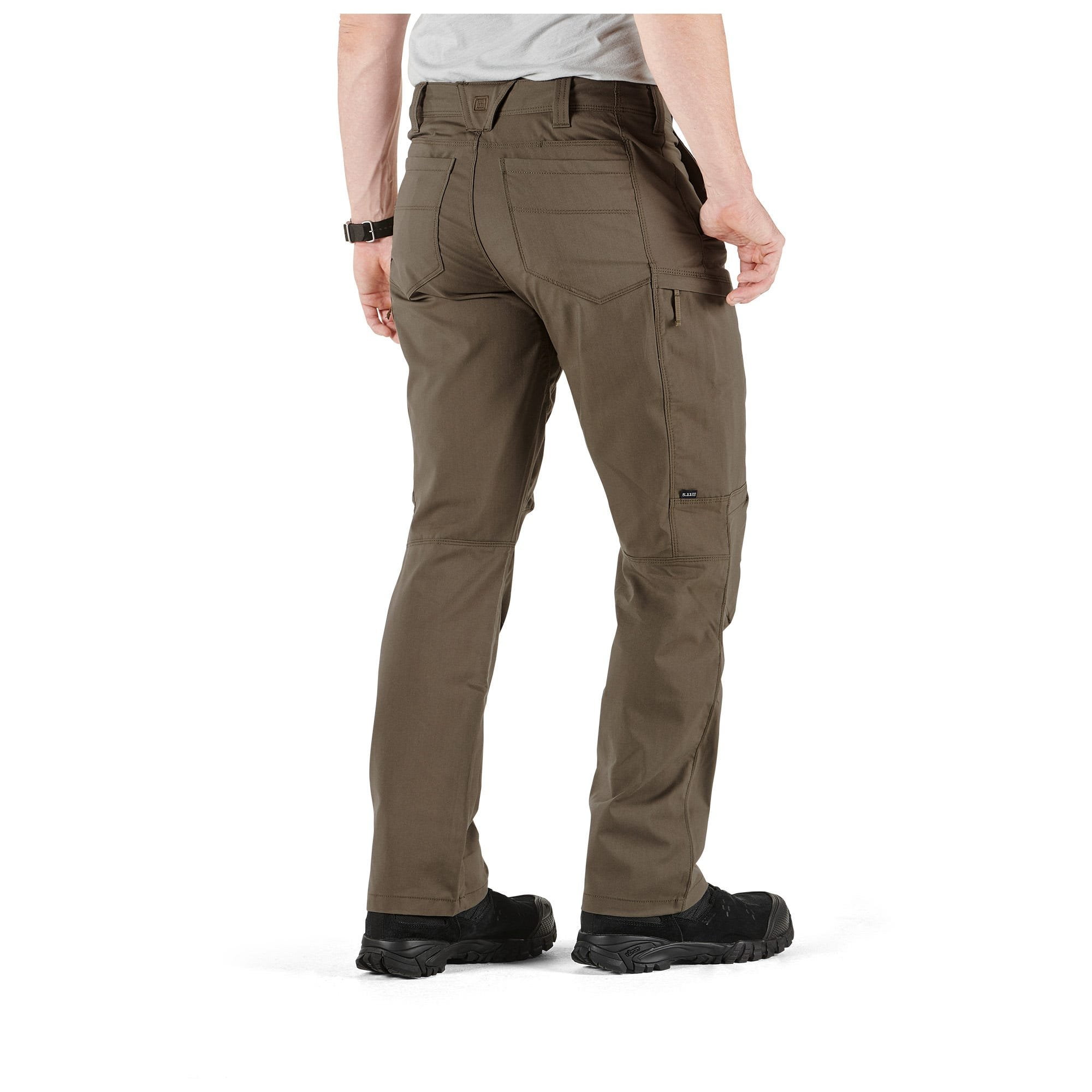 5.11 Work Gear Apex Cargo Work Pants, Flex-Tac Stretch Fabric, Gusseted, Teflon Finish, Tundra, 34W x 32L, Style 74434