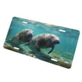 thumbnail image 3 of KAKALAD Underwater Ocean Sea Wildlife Manatee 03 Aluminum Universal Car Vehicles License Plate 6" x 12" (4 Holes), 3 of 9