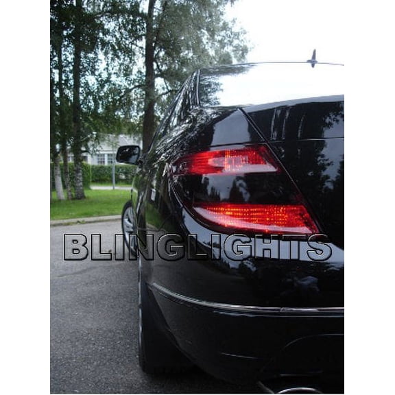 For 2008 2009 2010 2011 Mercedes C300 Smoked Taillamps Taillights Tail Lamps Lights Tint Film Overlays
