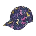 thumbnail image 6 of Lsque Colorful Dinosaur Baseball Cap Trucker Low Profile Hat Golf Dad Hat Adjustable Original Classic Unconstructed Plain Cap Men Women, 6 of 9