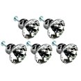 thumbnail image 3 of TABLZONE Elegant Clear Crystal Drawer Knobs Tone Cabinet Pulls Handles 5pcs Set, 3 of 5