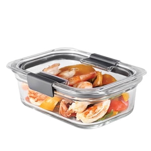 Rubbermaid Brilliance Glass Food Storage Container, 3.2 Cup