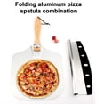 thumbnail image 3 of Xioeram 3Pcs/Set Pizza Peel - Aluminum Metal Paddle - Pizza Cutter 14'' Blade, Pizza Oven Accessories. Spatula for Stone, Pastry, Dough, Bread & Rocker Knife, Pizza Baking Tools., 3 of 8
