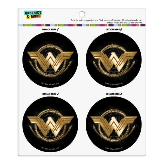 Wonder Woman Movie Golden Lasso Logo Refrigerator Fridge Locker Vinyl Circle Magnet Set
