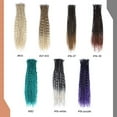 thumbnail image 4 of Lounoke 24 Inch 30 Strands SE Dreadlock Extensions Sets?3 In 1 Mixed Synthetic Dreads Extensions, Castleton Green Straight&Curly&Boho Handmade Dreads Hippie Style Dreadlocks for Wo, 4 of 8