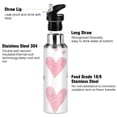 thumbnail image 3 of Yayeee 33oz Insulated Water Bottle Double Wall Stainless Steel with Flip Straw Lid, Hand Drawn Hearts, 3 of 7
