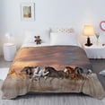thumbnail image 5 of Sleepwish Flannel Fleece Blanket, Horse Blanket Brown Blanket Throws for Couch Sofa, 50x60", 5 of 9