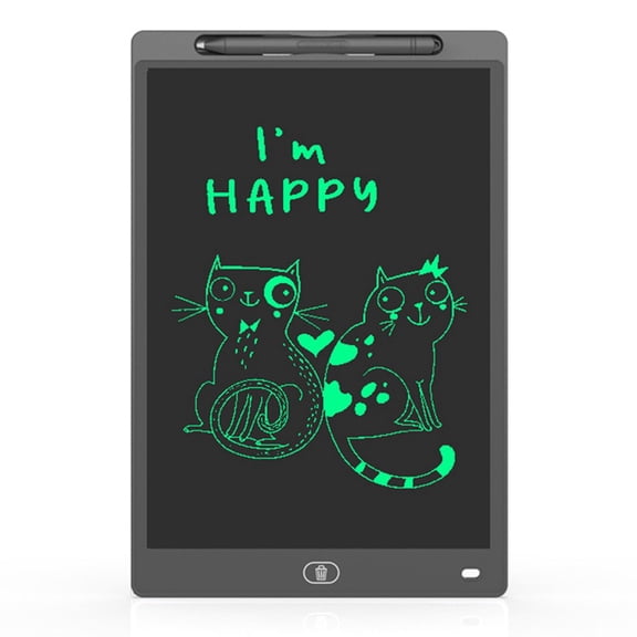 12 Inch LCD Drawing Board Suitable for Children'S Toys, Painting, Electronic Writing Board, Boy Children (Monochrome) D