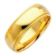 thumbnail image 2 of 14k Solid White Italian Gold Comfort Fit Plain Milgrain Wedding Band 7mm, 2 of 2