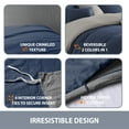 thumbnail image 6 of Swift Home 3PC Reversible Lightweight Duvet Cover & Sham Set, Navy/Graphite, Full/Queen, 6 of 6