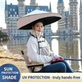 Wearable Fish Aellinatey Sun Rain Umbrella Hat Adults Fishing Garden Beach Wearable ...