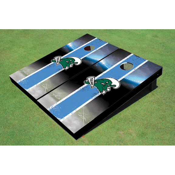 Tulane University Field Long Stripe Matching Unci Themed Cornhole Boards