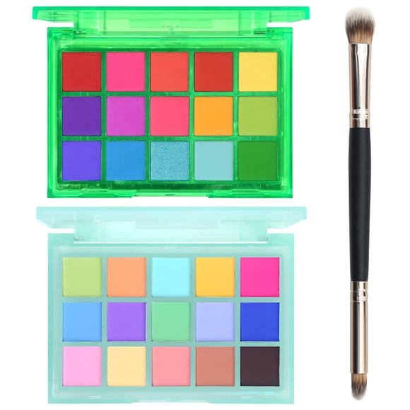 Paleta de sombras de ojos UCANBE Colorful 15 tonos con juego de pinceles