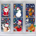 thumbnail image 5 of Calcomanías navideñas para ventanas, decoraciones navideñas para ventanas, pegatinas navideñas para ventanas, copos de nieve, ciervos, Papá Noel, decoración invernal del país de las maravill, 5 of 5