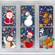 thumbnail image 5 of Calcomanías navideñas para ventanas, decoraciones navideñas para ventanas, pegatinas navideñas para ventanas, copos de nieve, ciervos, Papá Noel, decoración invernal del país de las maravill, 5 of 5