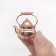thumbnail image 2 of Miniatura de tetera, botella de agua de cobre vintage, adornos para el hogar con tapa abatible., 2 of 5