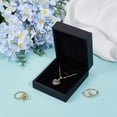 thumbnail image 3 of 1pc PU Leather Jewelry Storage boxes Rectangle Black 8.45x7.4x3.8cm DIY, 3 of 7