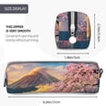 thumbnail image 3 of Fotbe Cherry Blossoms Pattern Leather Pencil Case, Pencil Pouch with Durable Zipper, Compact and Stylish Organizer for Stationery, Art Supplies, Travel Essentials, 3 of 7