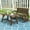 2PC Wagon Wheel Bench Set, variant on Wooden Wagon Wheel Bench, 2-Person Solid Wood Garden Bench, Rustic Wooden Seat Wagon Wheel Bench Patio Loveseat W/Slatted Backrest, Outdoor Garden Bench for Lawn Yard Porch Park