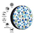 thumbnail image 5 of Spare Tire Cover, Golden Blue Snowflakes Wheel Cover Tire Covers for Trailers Car Truck Camper Universal Tire Covering Fits Diameter 15 inch, 5 of 7