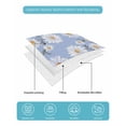 thumbnail image 5 of Blue Daisy Summer Quilt Set Full Size, Soft Microfiber Quilted Bedding Set with 2 Pillow Shams, Spring Floral Summer Botanical Watercolor Lightweight All Season Bedspread Coverlet for Bedroom 78"x90", 5 of 6